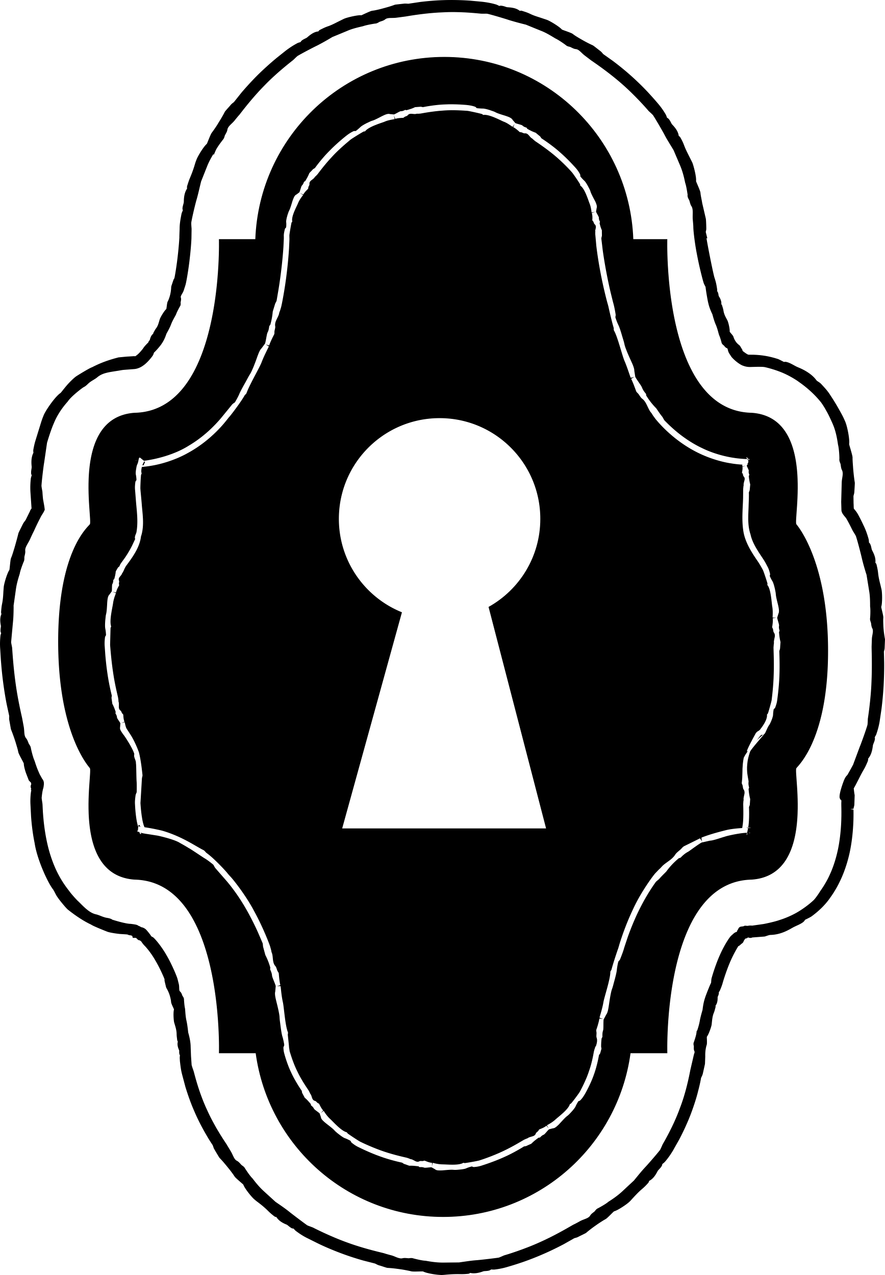 Keyhole In A Vertical Rounded Old Shape Contour Svg Vector Free Vectors